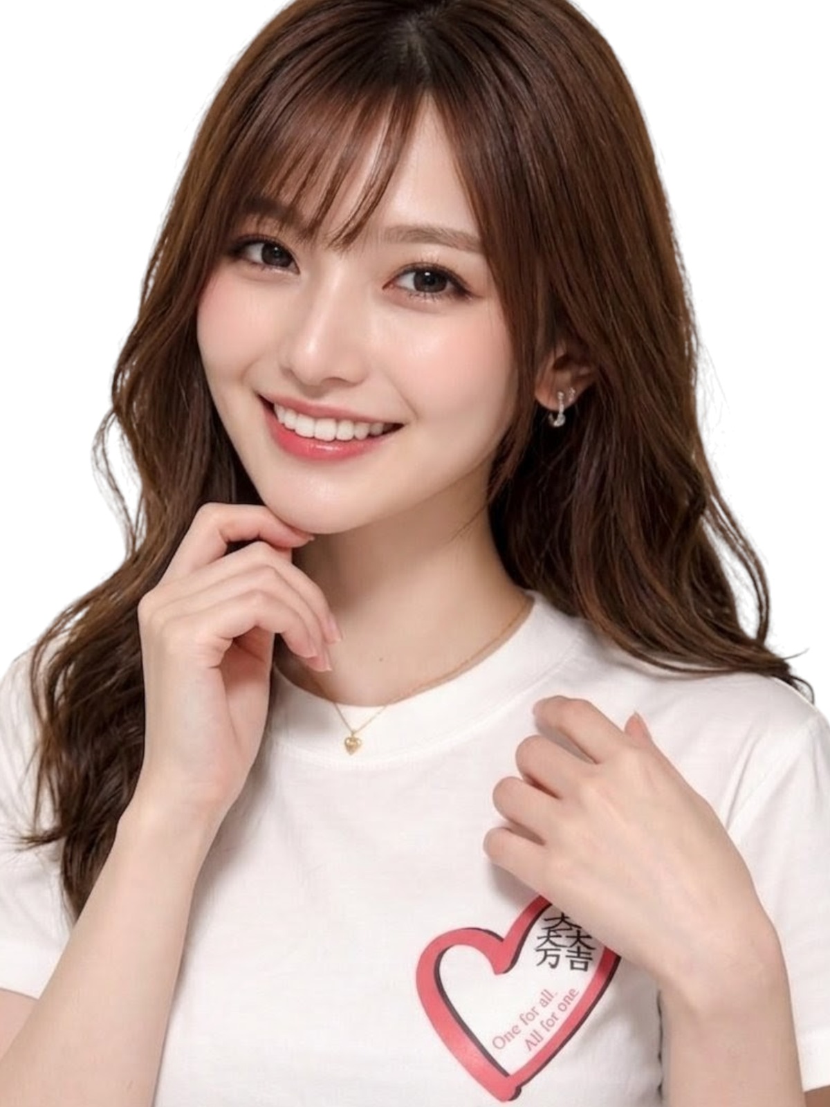 石田三成「大一大万大吉」× 義のハートロゴ Tシャツ（シンプルモダン
