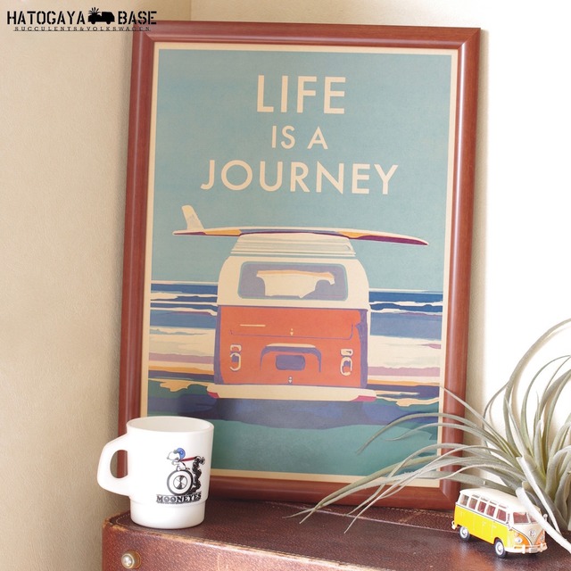 ワーゲンバスポスター LIFE IS A JOURNEY [WBPSLJ01]