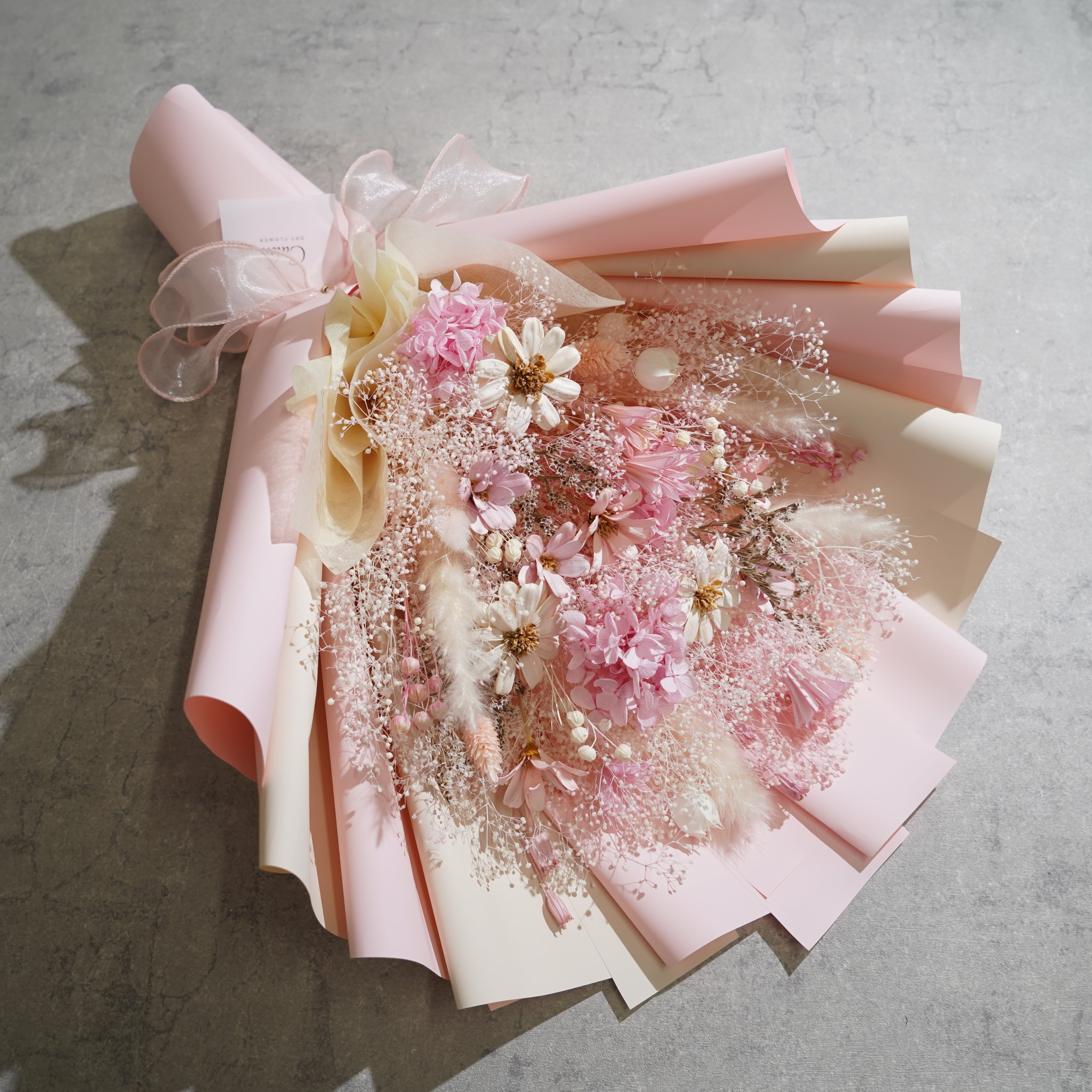 ドライフラワーの花束 Lサイズ ピンク L-101≪限定1点≫