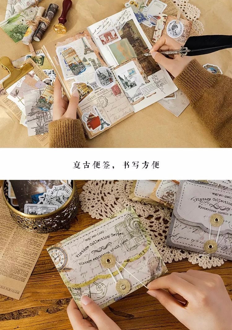 コラージュ 素材 おすそ分け 紙もの シール レトロ まとめ売り セット