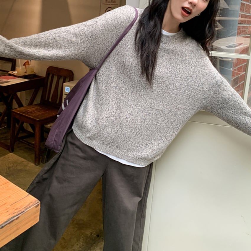 long sleeve pullover knit　J00175