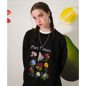 [MAINBOOTH] Flower Dictionary Sweatshirt(JET BLACK) 正規品 韓国ブランド 韓国通販 韓国代行 韓国ファッション トレーナー