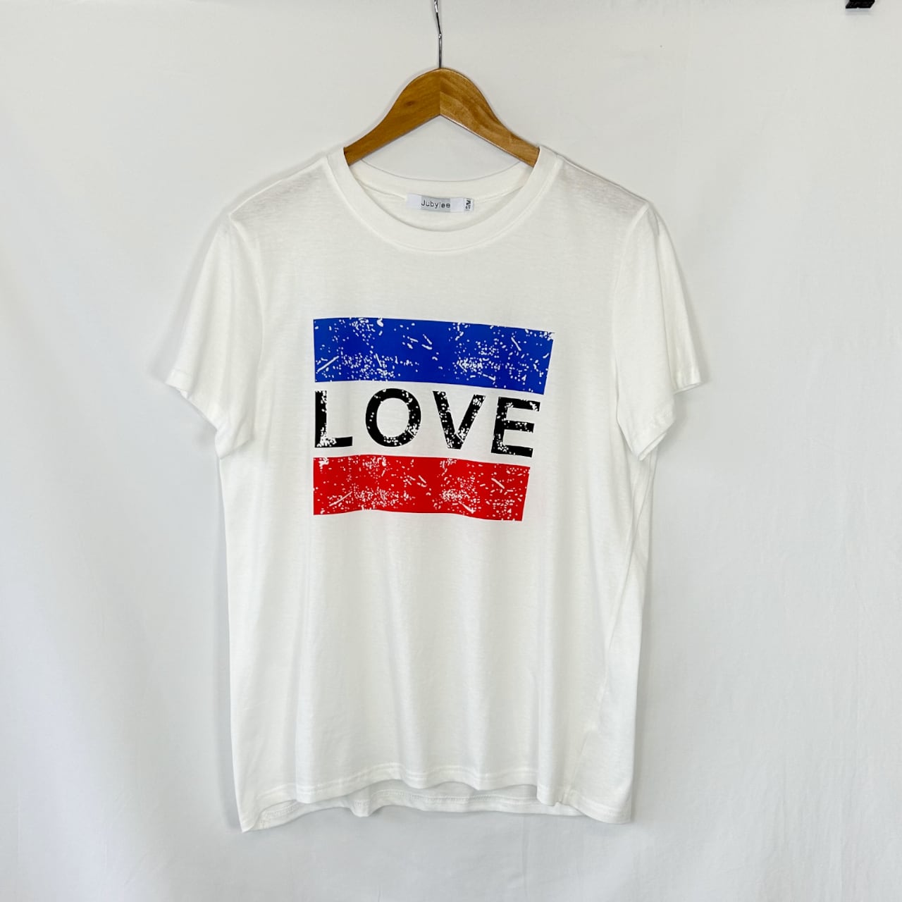 トリコロールカラーが可愛い！コットン100％Tシャツビンテージ風