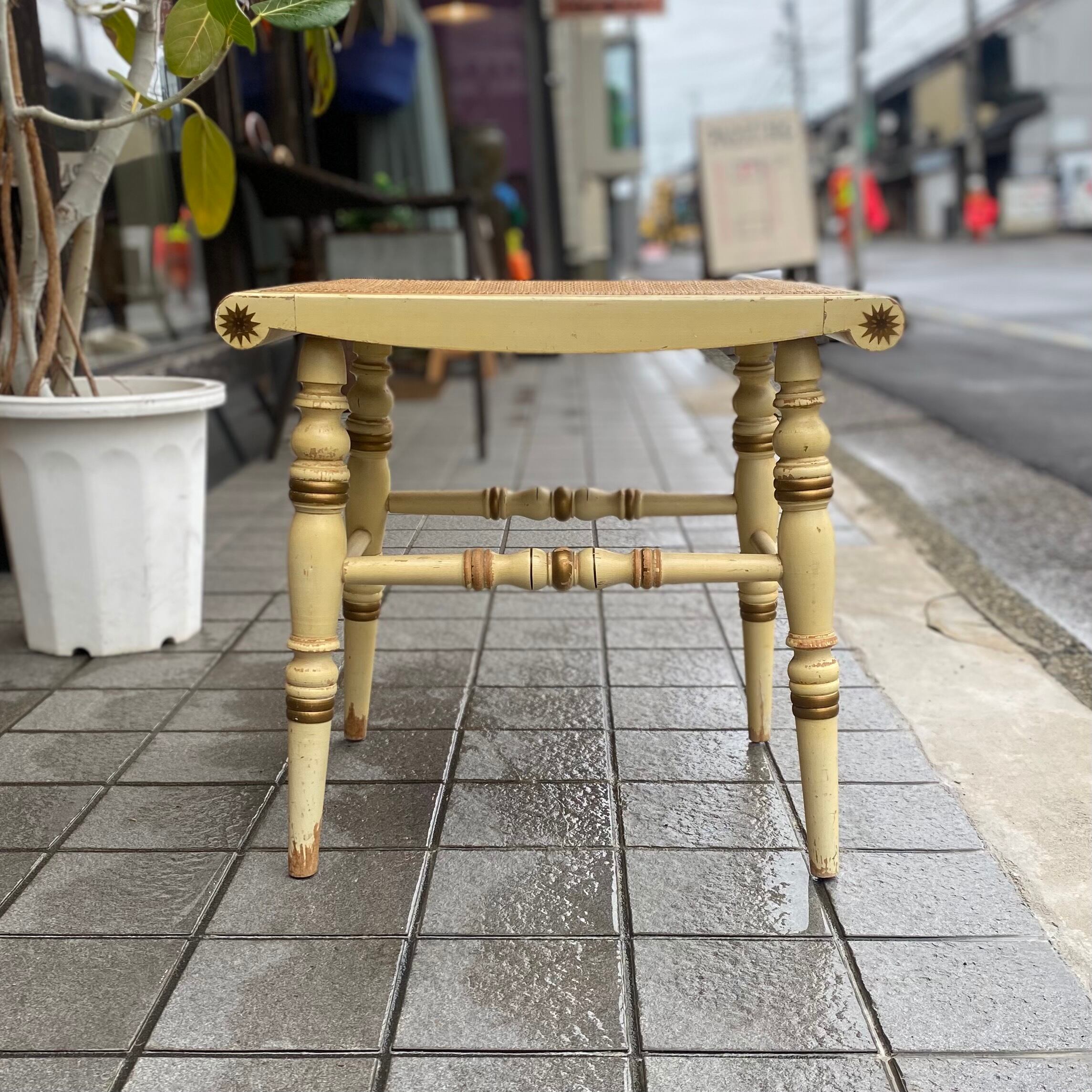 USA製 ラタン スツール アンティーク