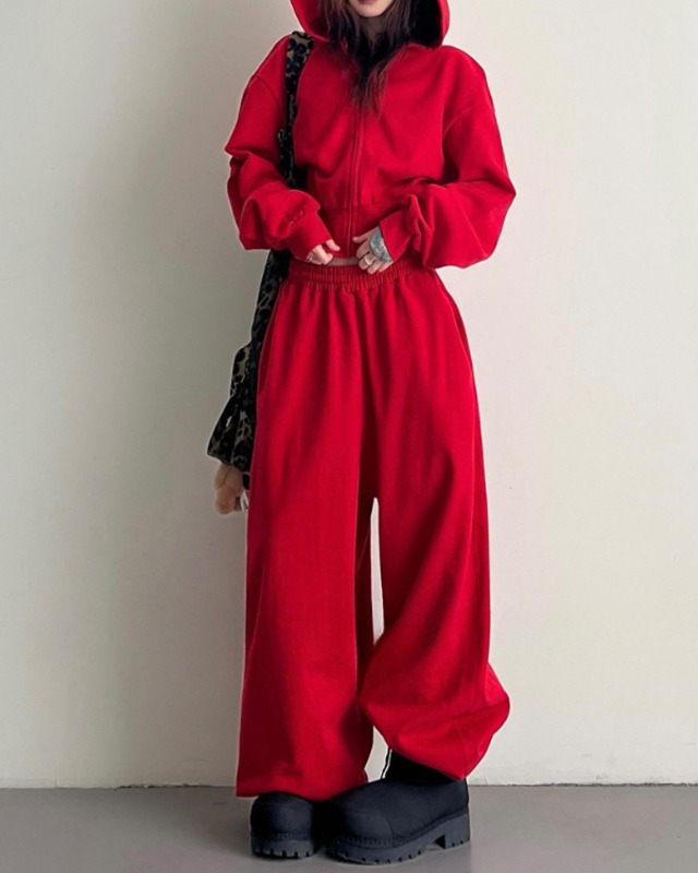 Cropped Hoodie Set［A0330］