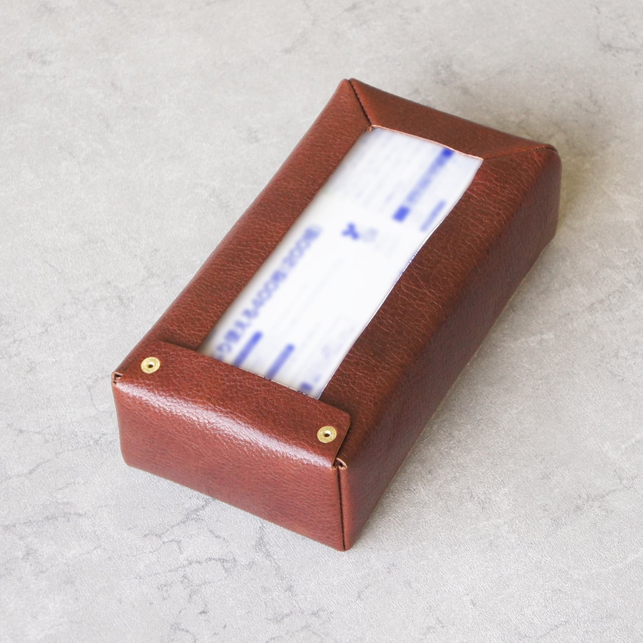 ふんわり柔らか革のボックスティッシュカバー【ブラウン】 | 革とミルク