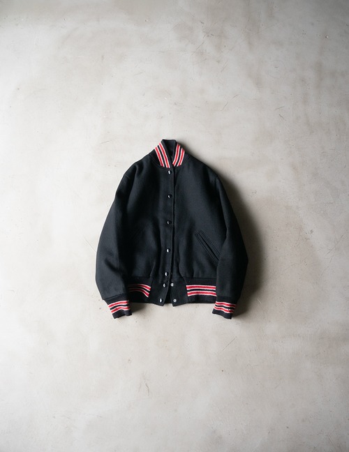 "HOLLOWAY" '80s vintage Wool stadium jumper