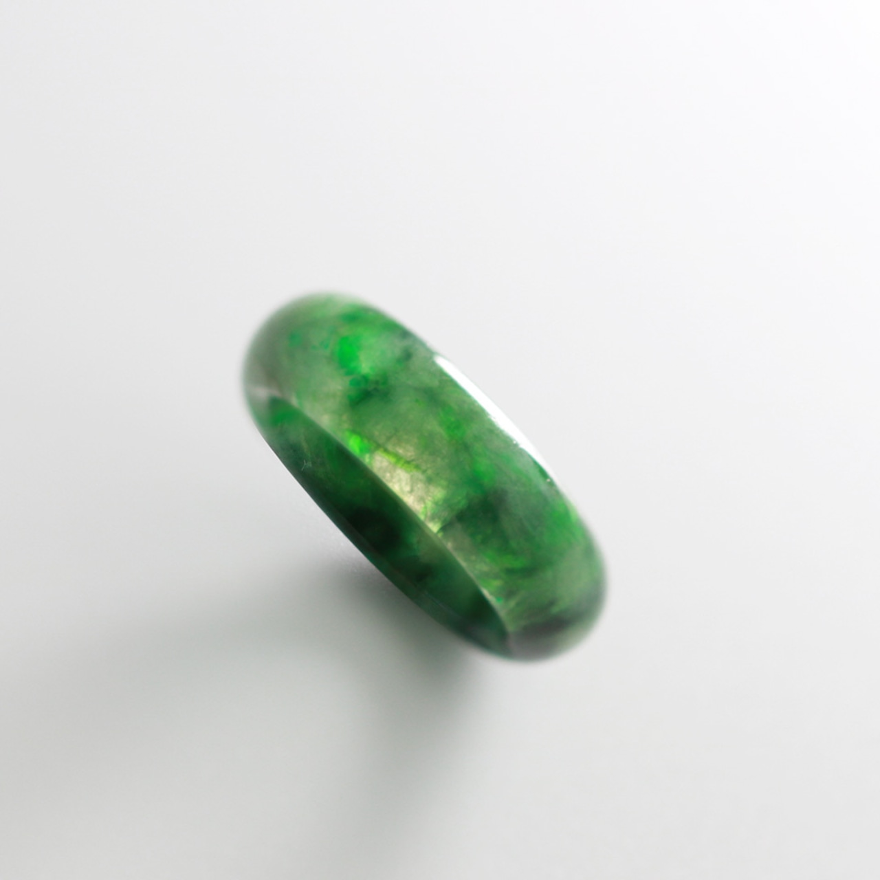 【16号】定番！ 濃緑翡翠甲丸リング A貨翡翠 jd_rg1005