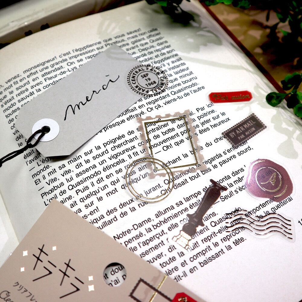 ワールドクラフト キラキラクリアフレークシール Letter | 文具雑貨