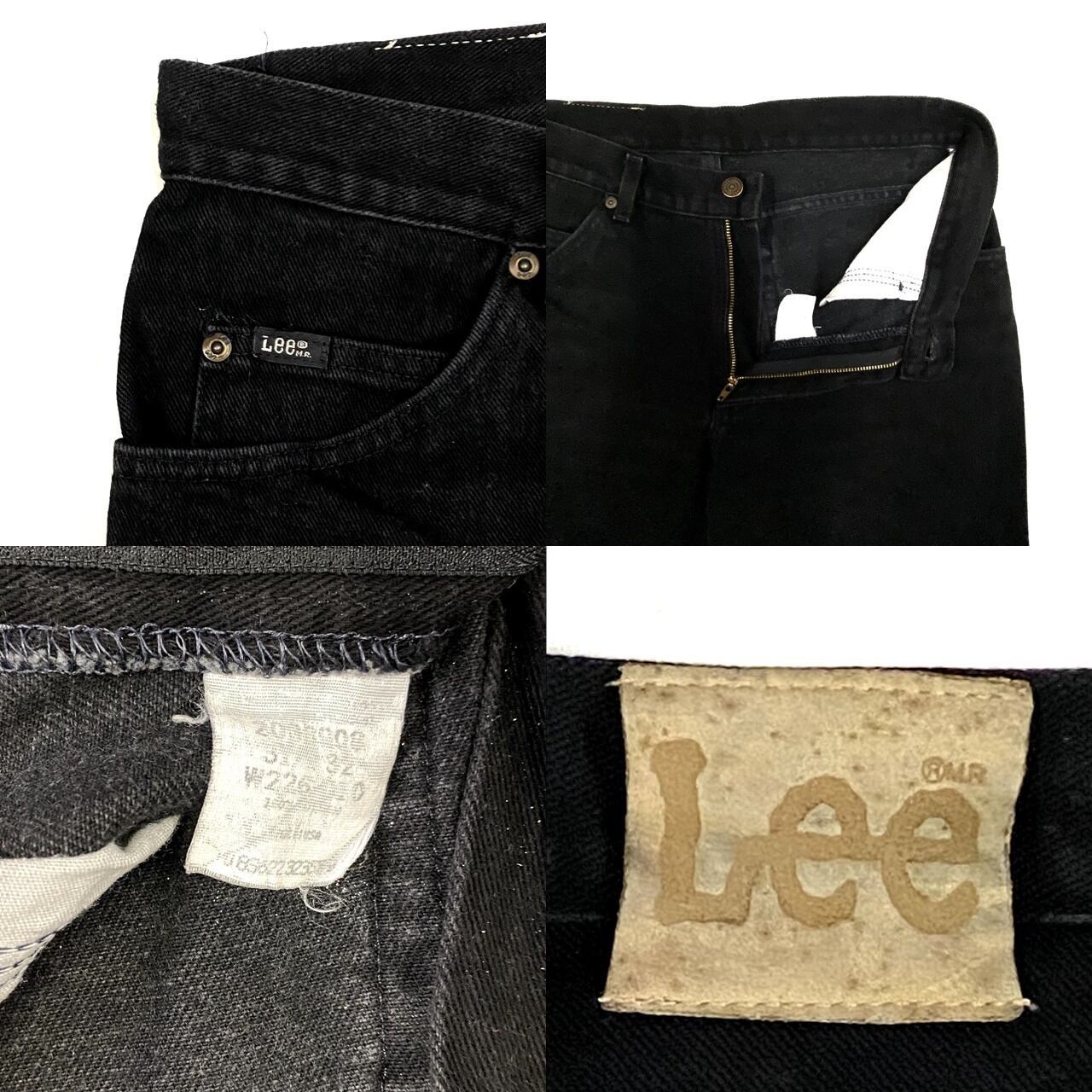90年代 USA製 Lee リー ストレート ブラックデニムパンツ ジーンズ