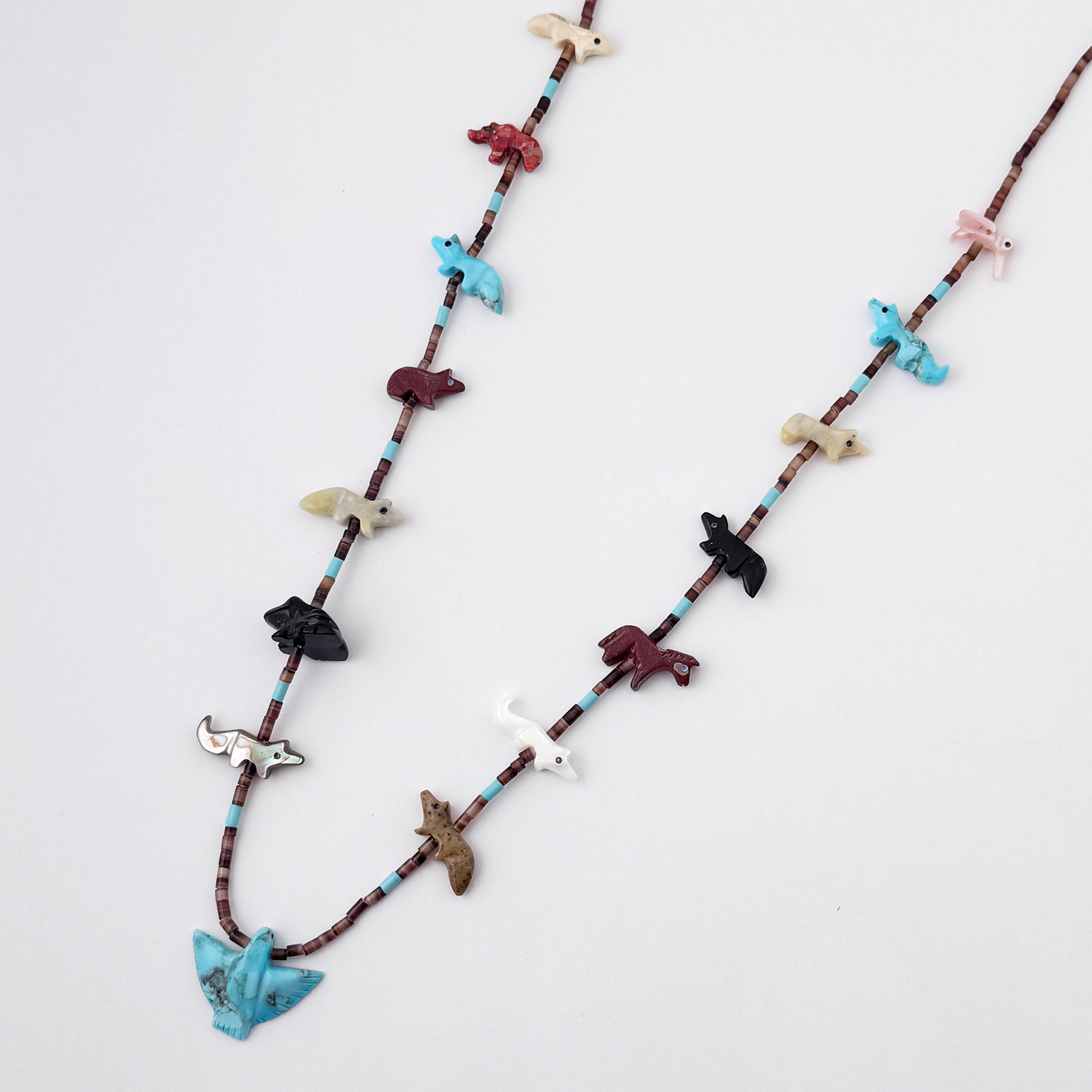 《Indian Jewelry》マルチストーン フェティッシュネックレス