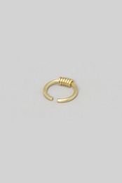 _Fot - round wire ring _ coil :brass|真鍮製リング/コイルデザイン/イヤーカフ兼用/約12〜13号/日本製