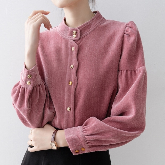 Puff corduroy blouse　B3649