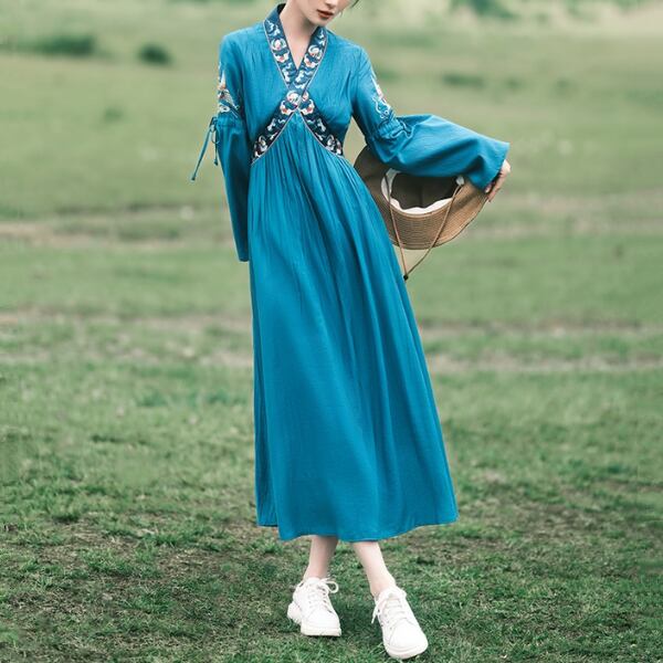 ネオエスニックワンピース O1233 | leaf tone