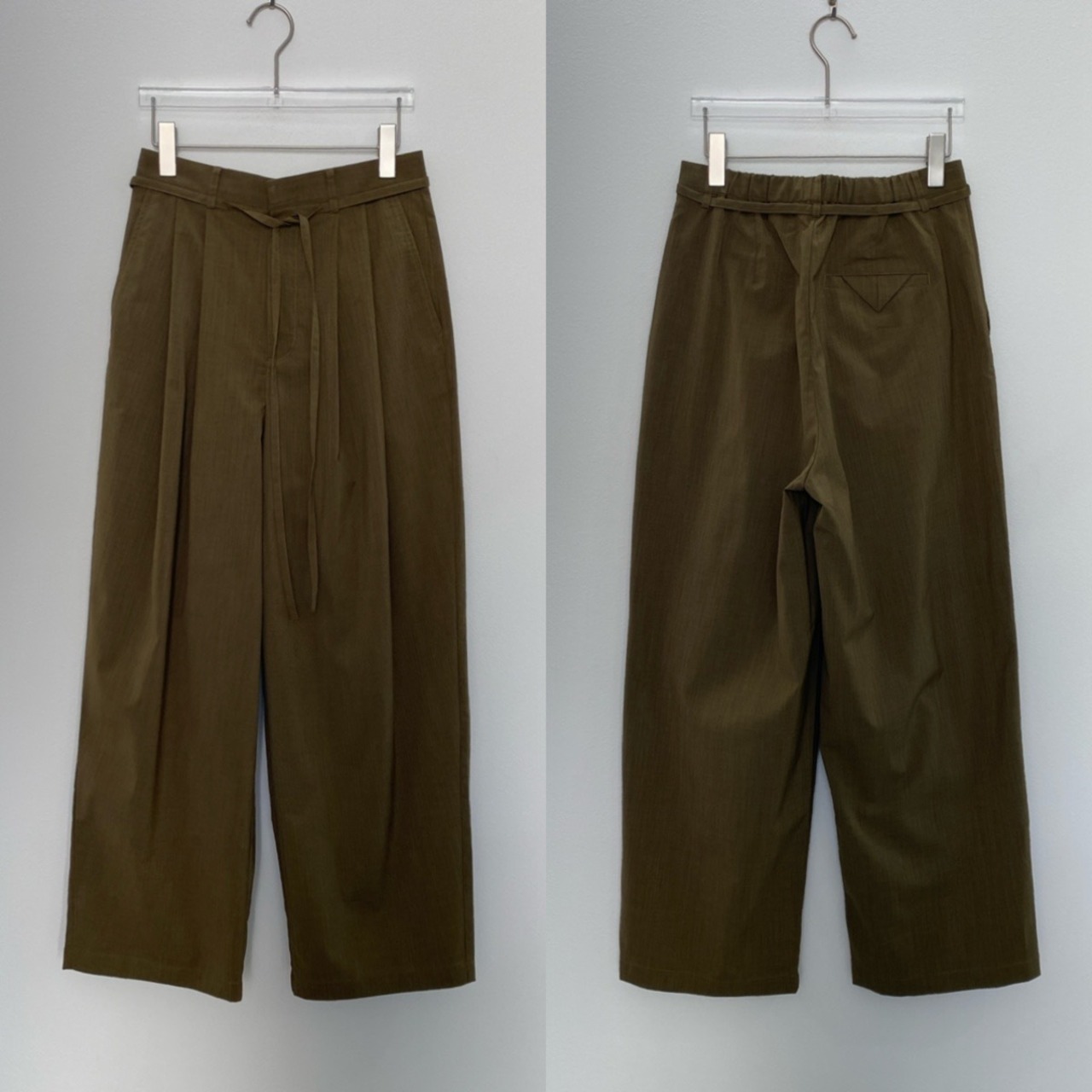 紐付ダブルベルトループタックPT/カーキブラウン