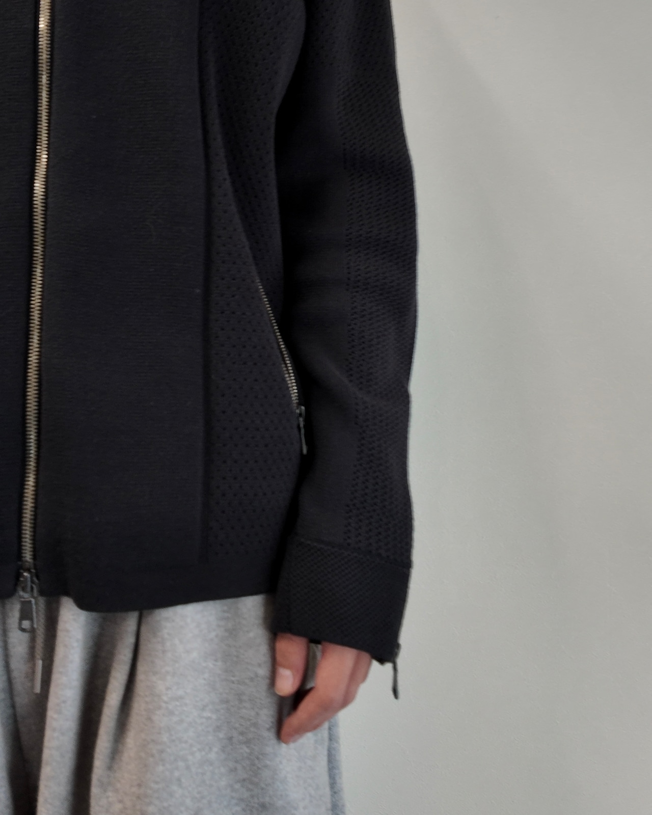 【5351 pour les hommes】curve pattern zip up blouson