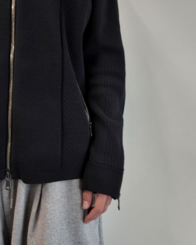 【5351 pour les hommes】curve pattern zip up blouson