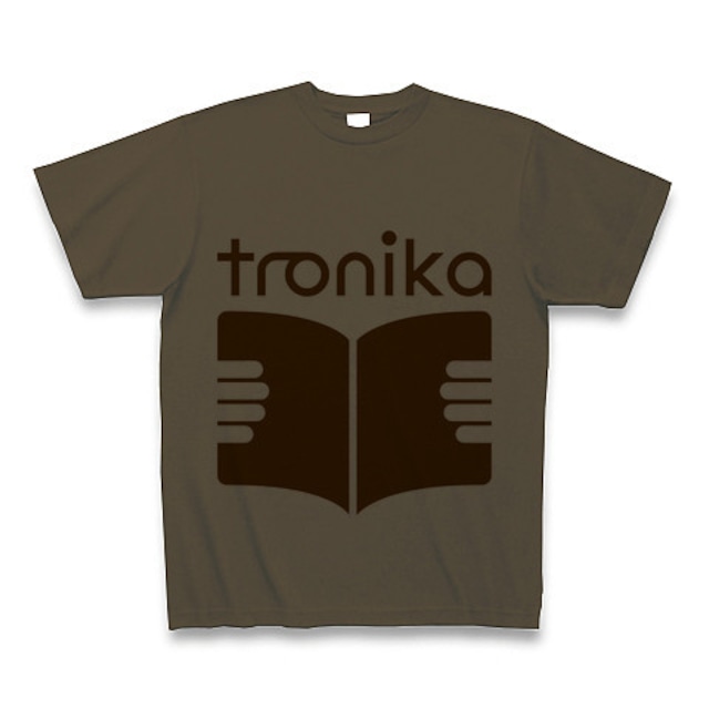 トロニカ　ロゴ　Tシャツ（オリーブ） - メイン画像