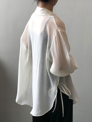 side-slit sheer oversize shirt 5color【NINE6342】