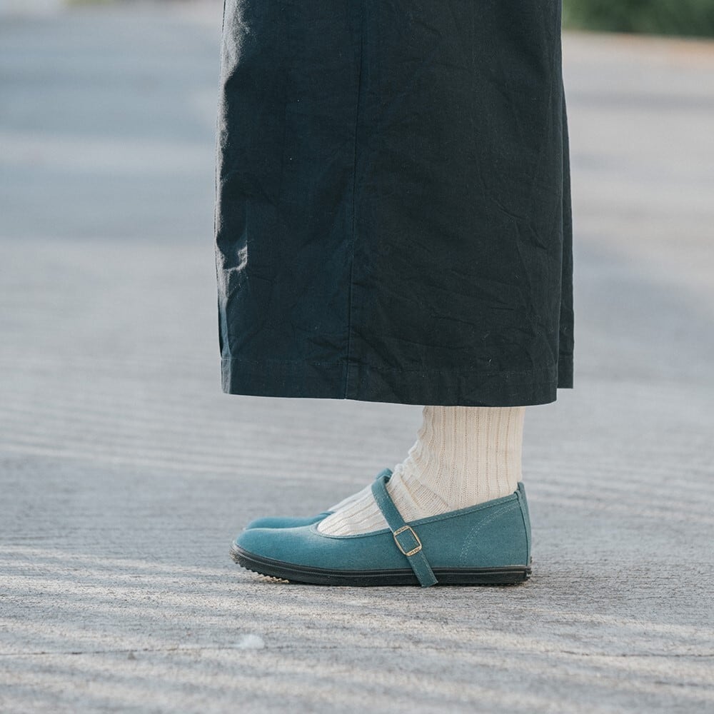 ストラップシューズ ターコイズグリーン | hanamikoji shoes - 花見