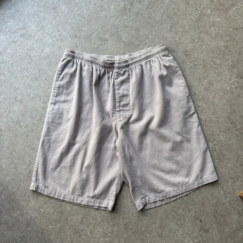 90s STUSSY cotton easy shorts "light grey" 【仙台店】