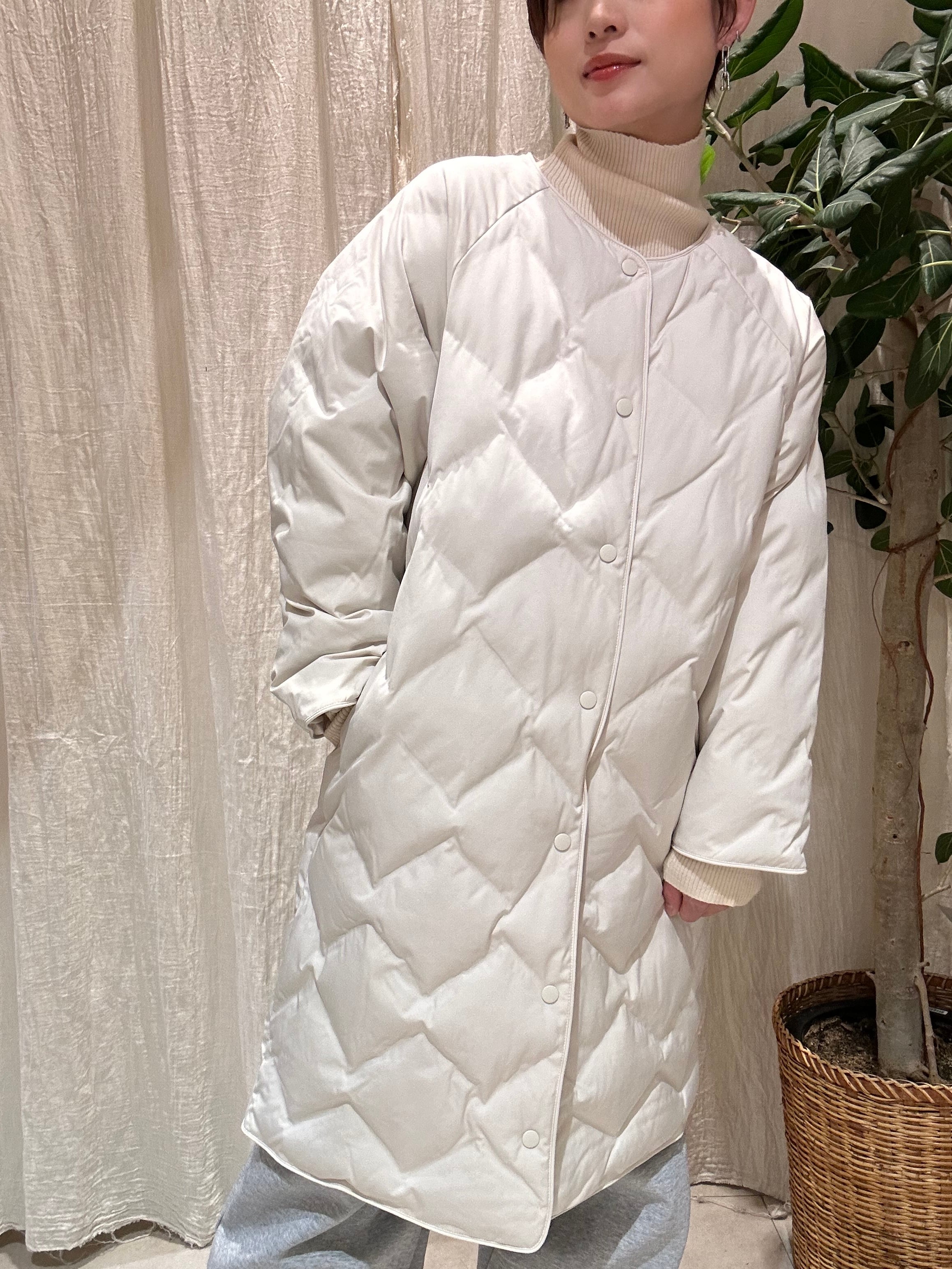 DONA MARIE キルティングシームレスノーカラーダウン 38 白 DONA MARIE | EARL