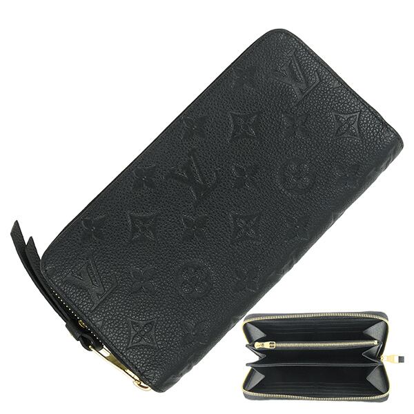 Used LOUIS VUITTON ルイヴィトン ジッピー ウォレット モノグラムアンプラント M61864 ブラック ラウンドファスナー長財布 超美品