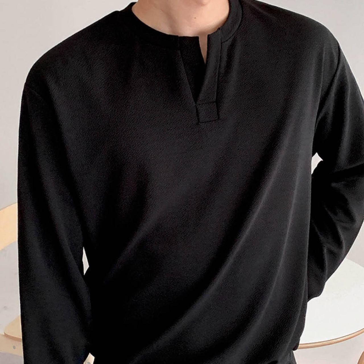 ヘンリーネックロングTシャツ　MT0080060