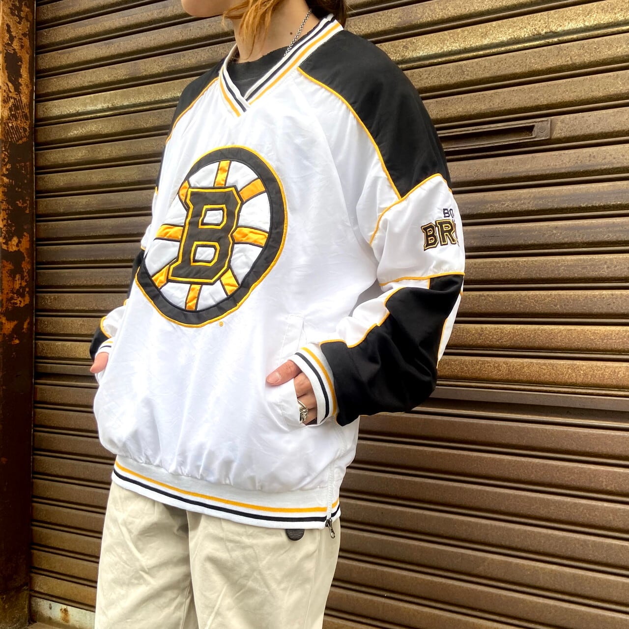 訳あり特価 G- SPORTS NHL ボストン・ブルーインズ チームロゴ刺繍 