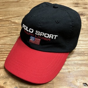 POLO SPORT 2TONE LOGO CAP BLACK/RED