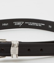 TORY LEATHER   / 1 inch "3 -Piece Silver Buckle Belt(BLACK×NICKEL)