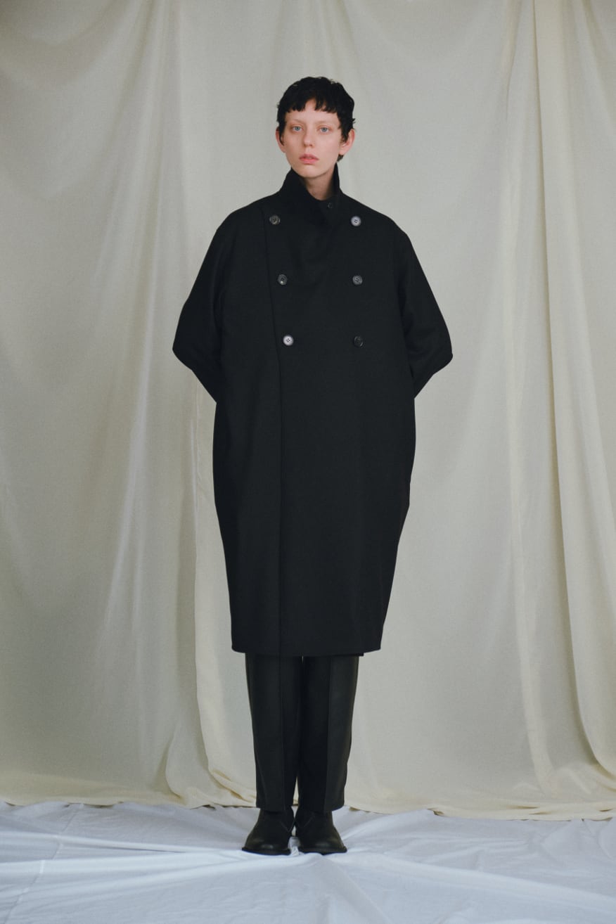 semoh” Italian Wool Old Coat Black” | Lapel online store
