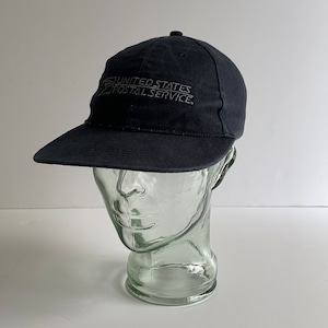 -USED- UNITED STATES POSTAL SERVICE 6 PANEL CAP -BLACK- [ONE SIZE]