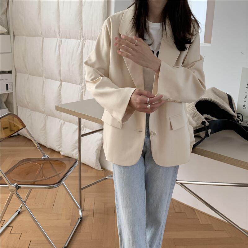 ルーズスーツジャケットレディース2020年初秋新作ブリティッシュスタイルシンスタイルスモールカジュアルファッションデザインセンススーツ クレセントシティ98760034904