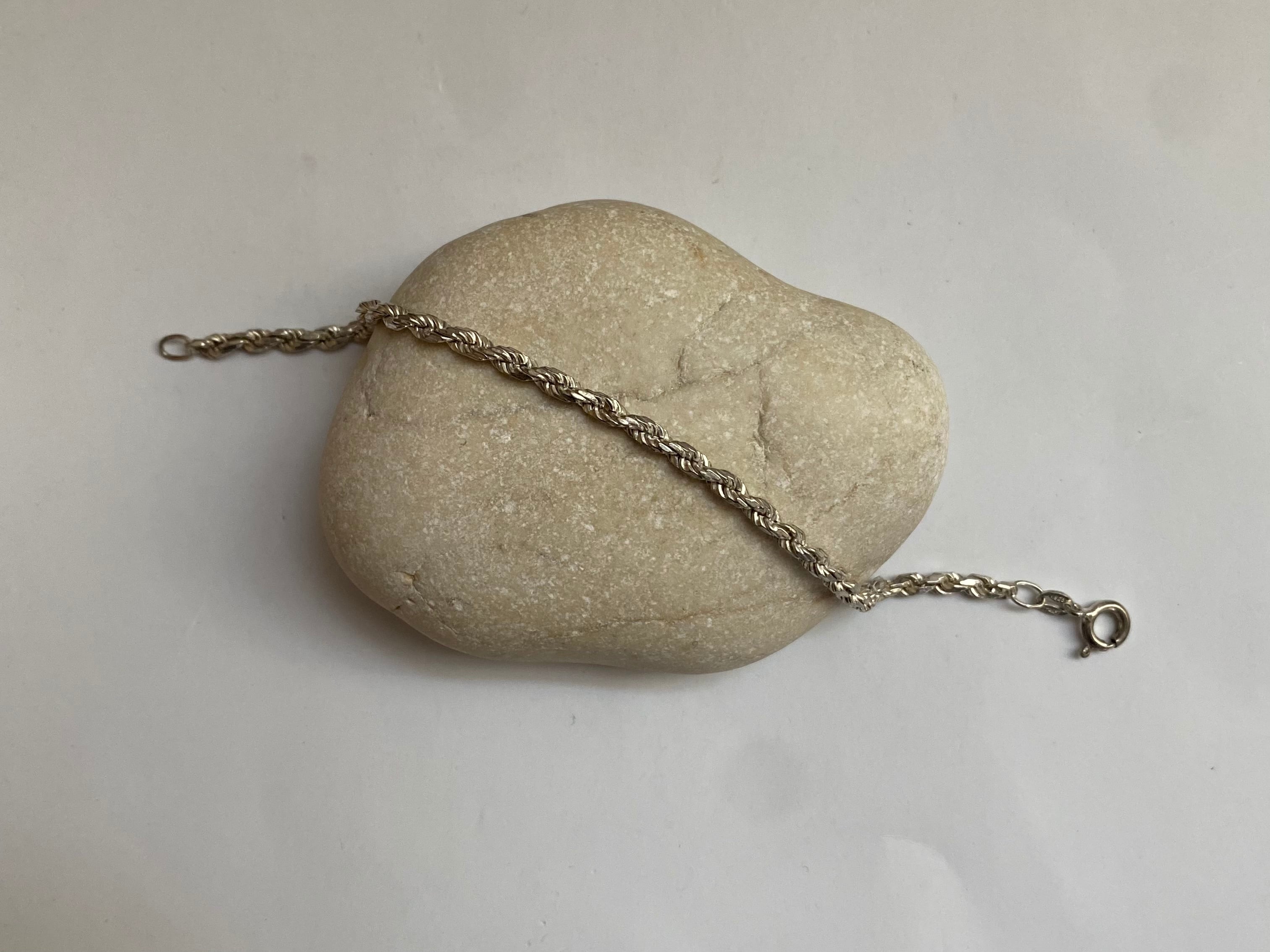 <vintage silver925> rope chain bracelet