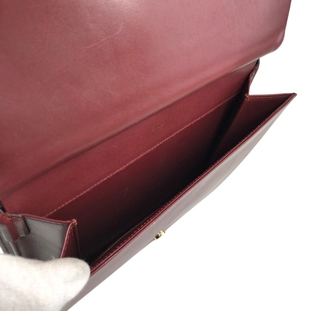 Cartier カルティエ マストライン ショルダーバッグ ボルドー レザー フラップ vintage ヴィンテージ オールド 26hrc3