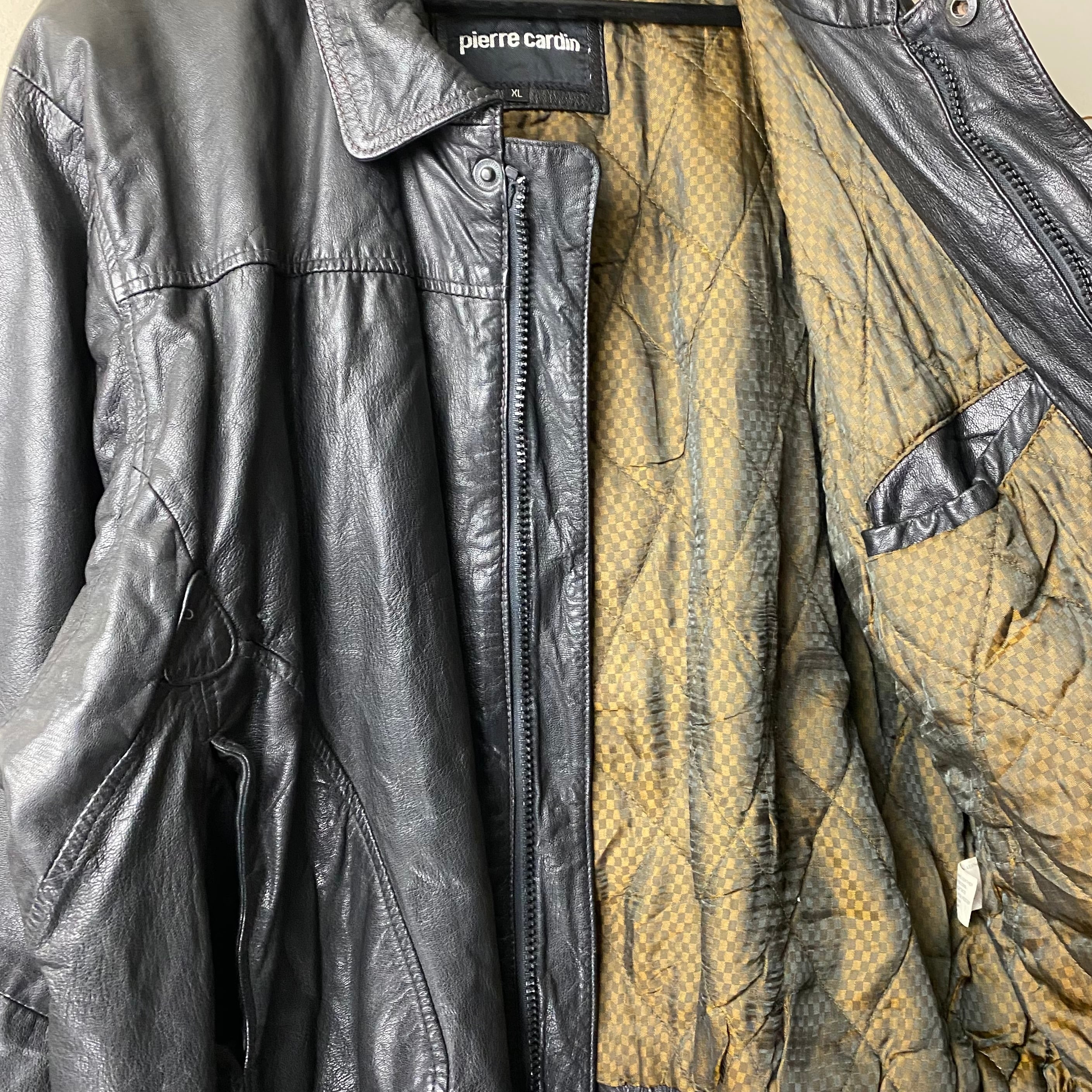 vintage PIERRE CARDIN black leather blouson | NOIR ONLINE