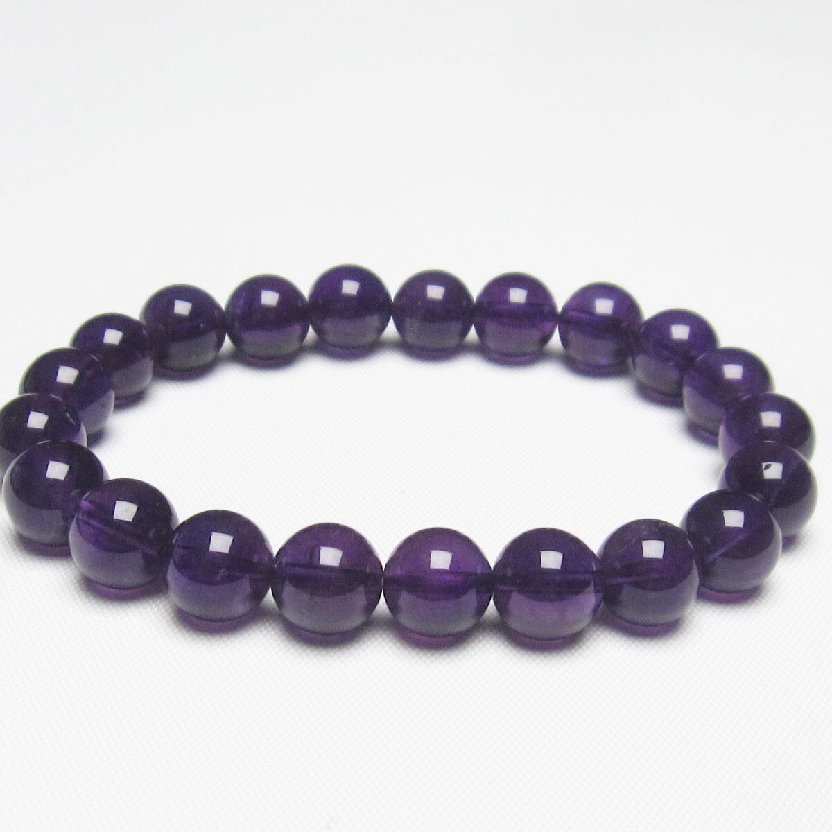 アメジスト ブレスレット 9mm 一点物 メール便可 [M便 1/10] 111-21707