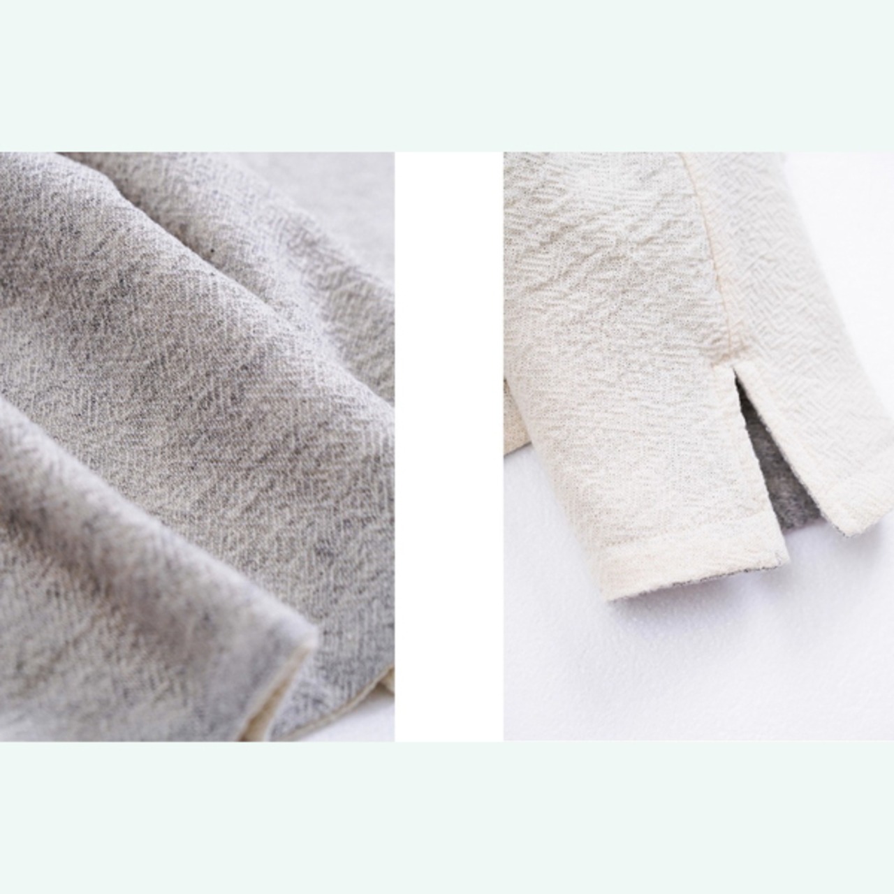 初雪と朝霧をまとうリバーシブルウールカーディガン《W0215》