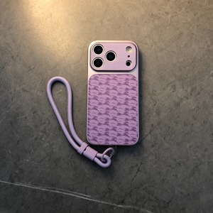 ラベンダーカラー iPhone17 Pro Maxケース おしゃれ女子 くすみカラー iPhone17 Proケース  韓国風 シンプルデザイン iPhone16 15Pro保護ケース 耐衝撃 滑り止め加工 iPhone14 13Pro Maxケース 手元コーデに映える上品カラー 便利なハンドストラップ付き