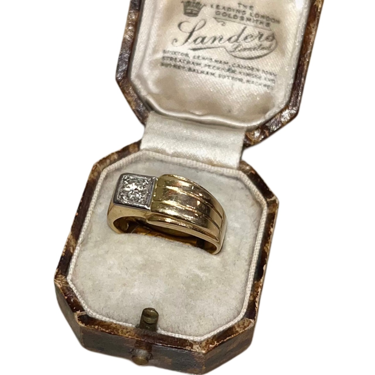 vintage c1940 18ct gold cocktail diamond ring