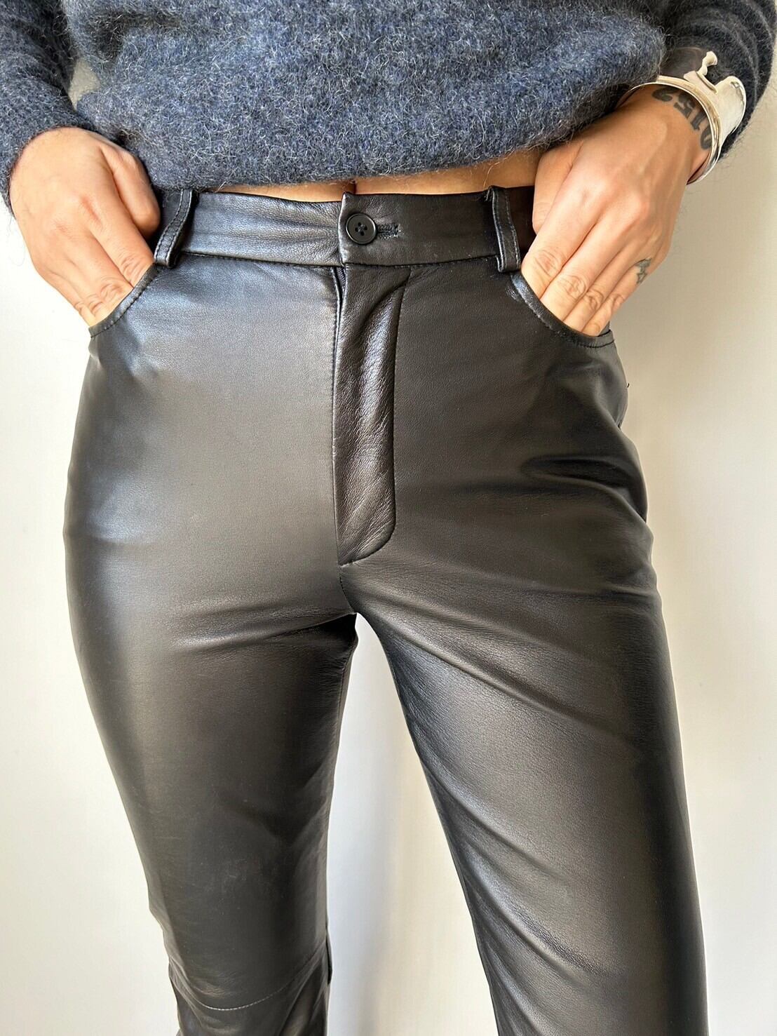 calvin Klein leather pants レザーパンツ カルバンクライン | St.elmo