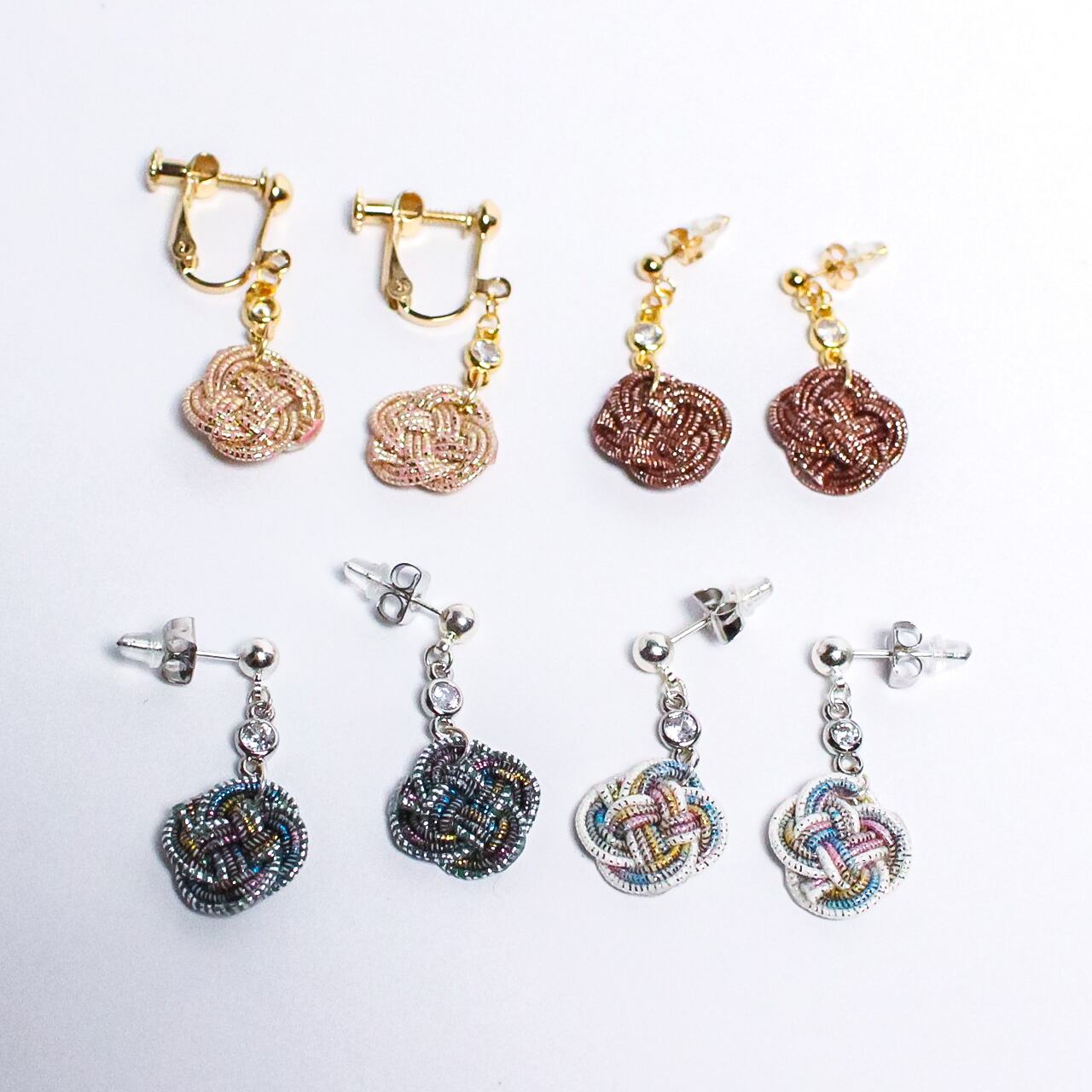 水引ピアス・イヤリング - SOSO - レインボー | 紙単衣 - kamihitoe