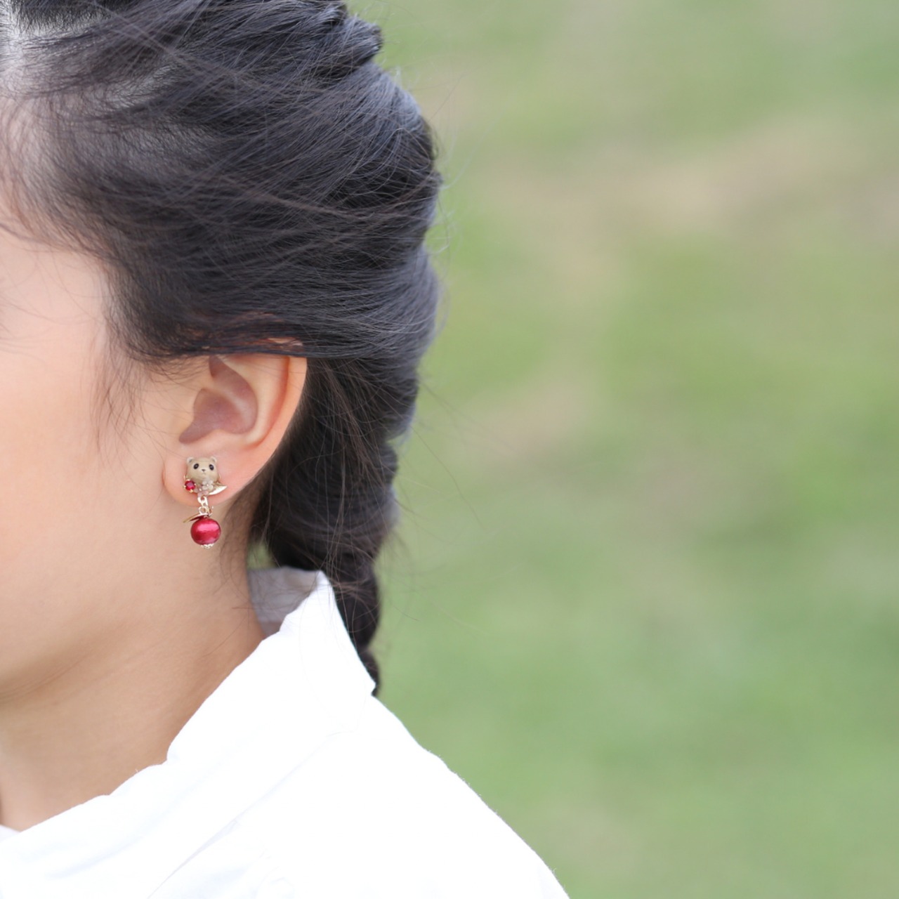 りんごピアス/イヤリング