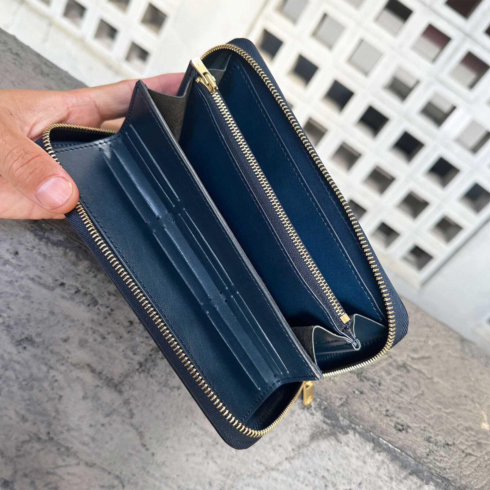 栃木レザー×栃木レザー パッチワークPat.Zip | D.I.Y plus