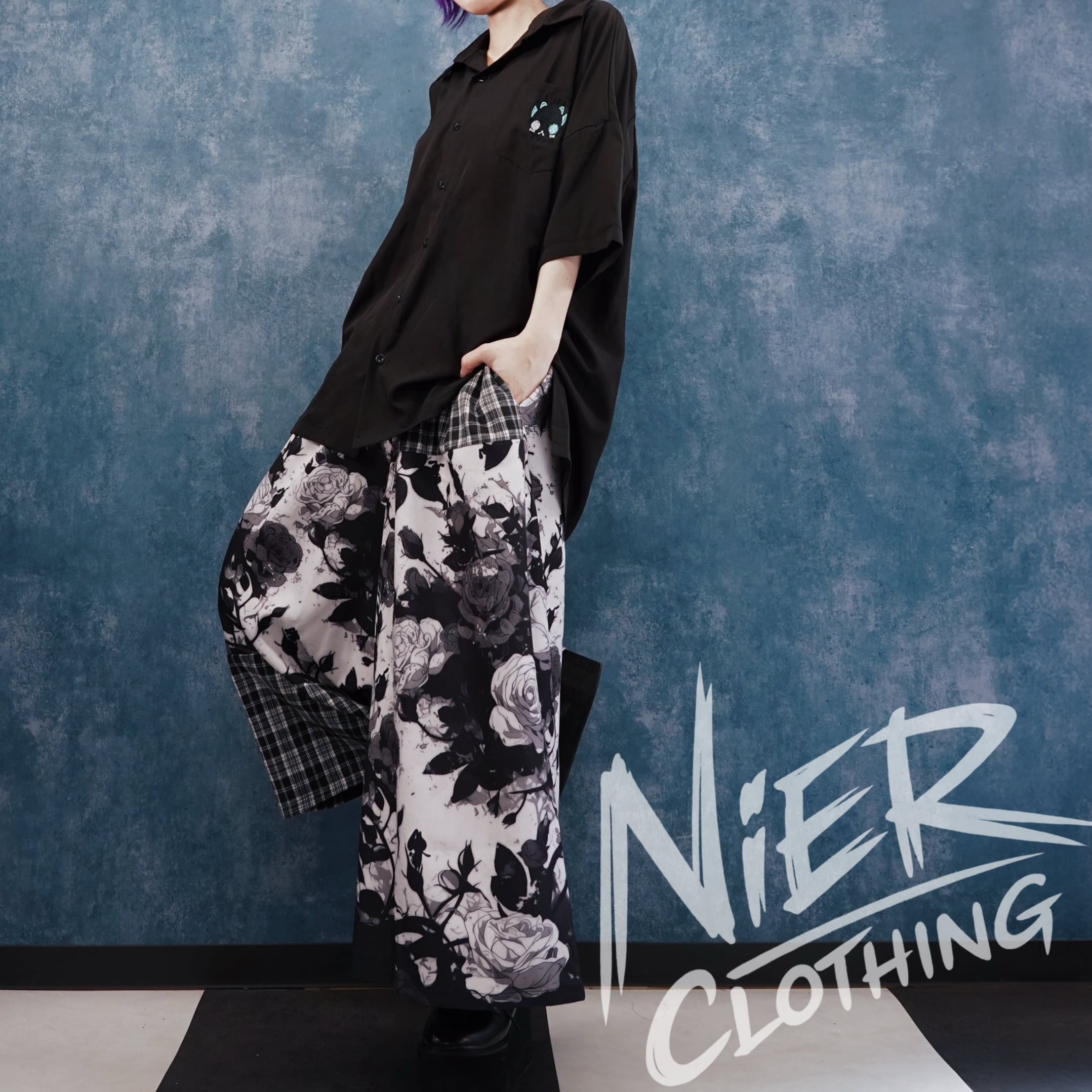 ROSE様確認用❣️春のアレンジ❣️ 先着50点限定早い者勝ち半額SALE》ROSE×CHECK PATCHWORK WIDE PANTS