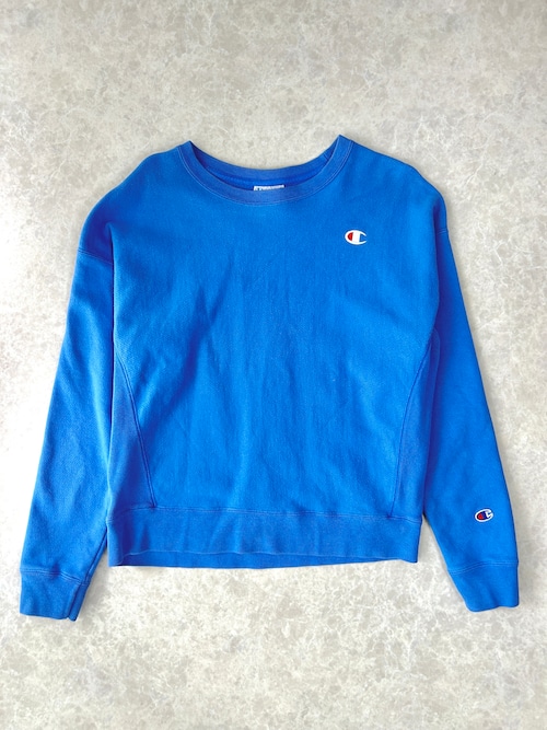 Champion リバースウィーブ クルーネック スウェット L ブルー チャンピオン REVERSE WEAVE 目付き