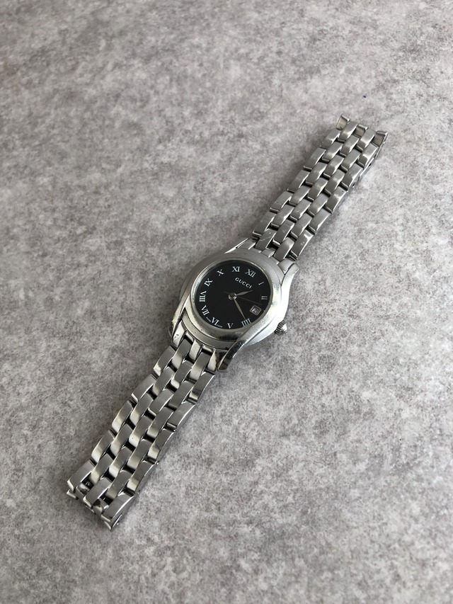 GUCCI グッチ 腕時計 シルバー ステンレススチール クォーツ　5500L vintage ヴィンテージ オールド w75vg2