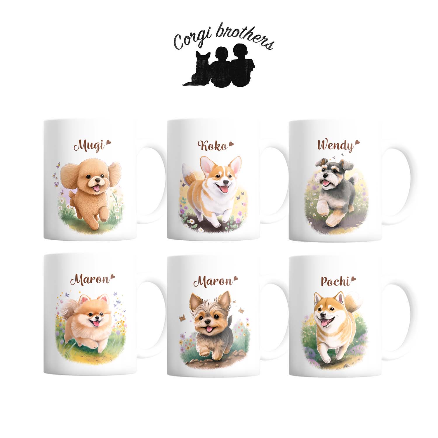 自然に囲まれた チワワ 】 マグカップ 犬 ペット うちの子 犬グッズ