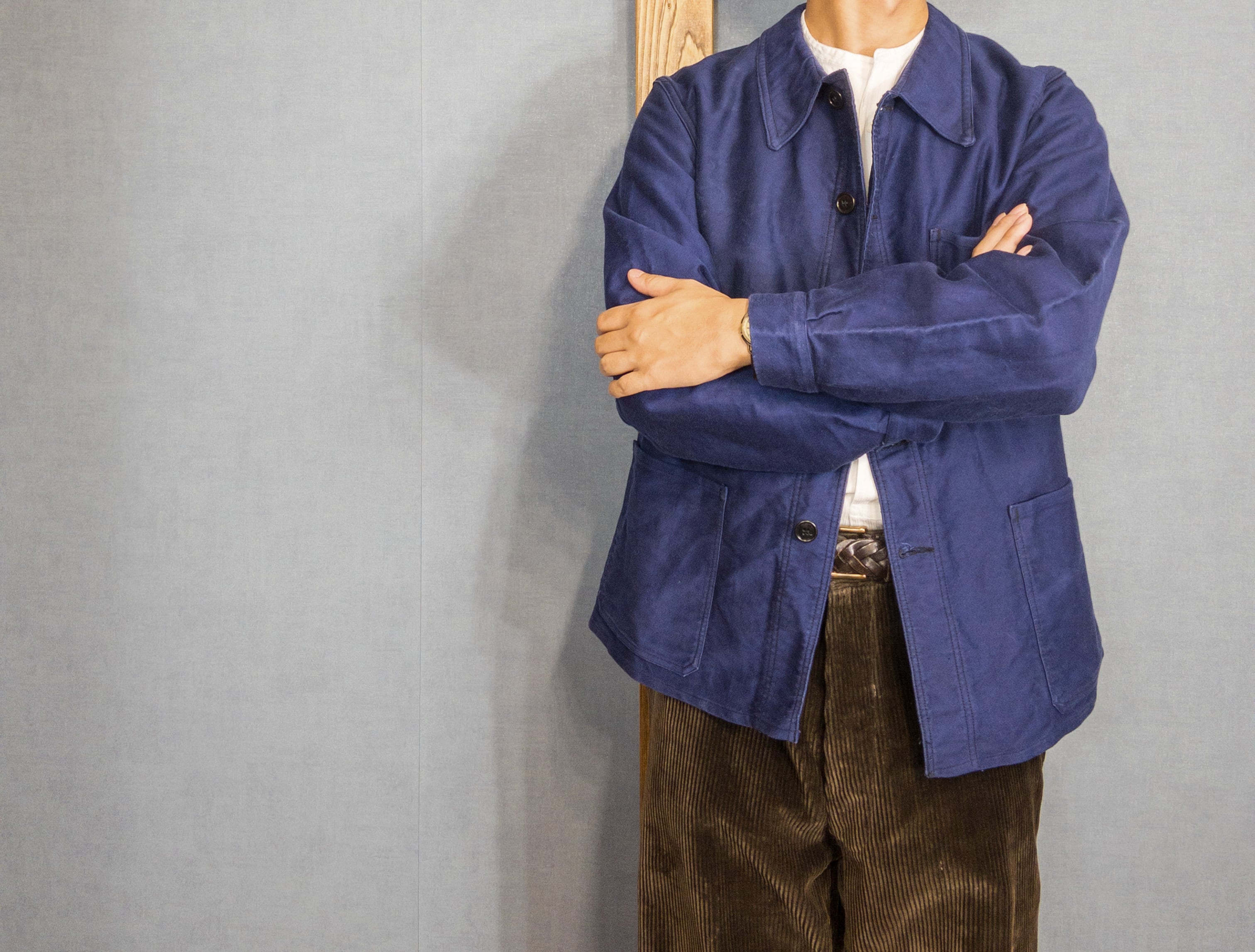 その他ブランド / AU FUSIL/30s～40s/モールスキンジャケット/ネイビー/コットン// 1930-40s】